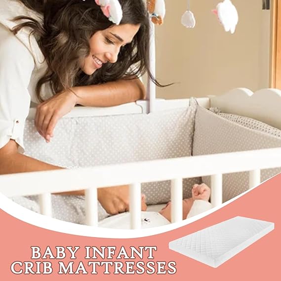 Baby Crib Mattress – Waterproof, Hypoallergenic, Extra Thick | Fits Next2Me, SnuzPod & Tutti Bambini | Made in UK