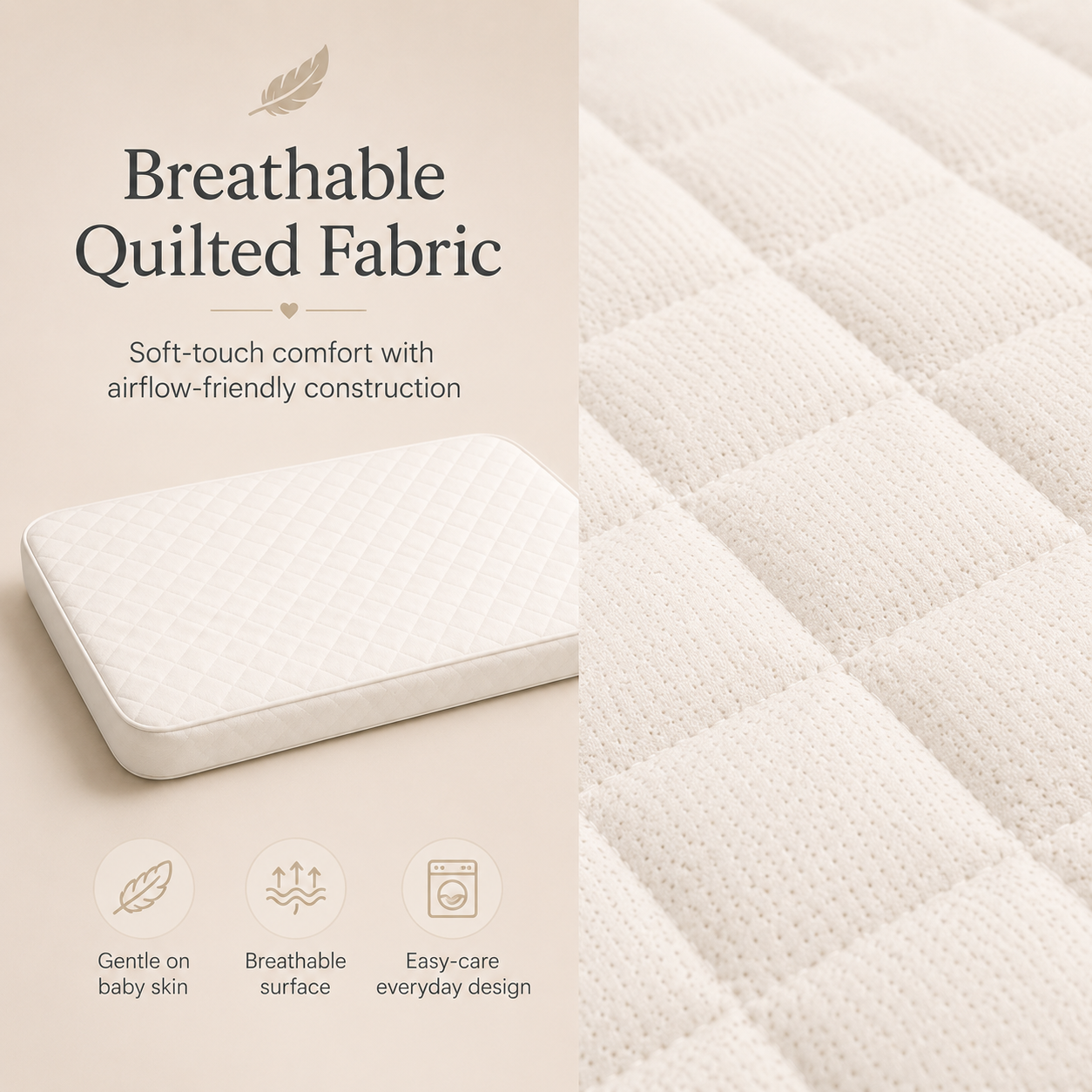 Bedside Crib Mattress Compatible with SnuzPod 2, 3 & 4 | Replacement Baby Mattress | Breathable 3D Mesh, Antibacterial Washable Cover & Firm Foam | Made in UK